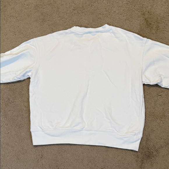 Wildfox White Sweatshirt with Teal 'Overthinker' Print - Picture 7 of 7